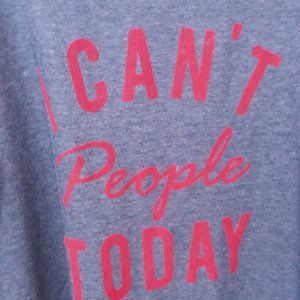 Plus-Size Blue Sweatshirt "I Can't People Today"